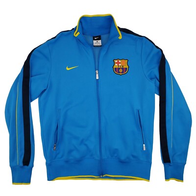 2011-2012 Nike FC Barcelona N98 Track Jacket Full Zip Blue Mens