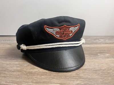 VINTAGE 1990's HARLEY DAVIDSON BIKER CAP HAT Small MOTORCYCLE | eBay