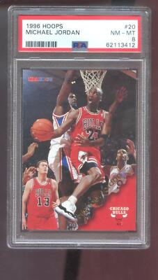 1996-97 Hoops #20 Michael Jordan PSA 8 Graded Basketball Card NBA