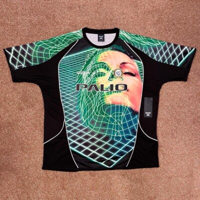 PALACE UMBRO 3RD GOALIE Football Soccer SHIRT Top BLACK NEON XXL