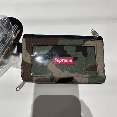 Supreme mobile pouch small wallet FW16 brand new green camo very