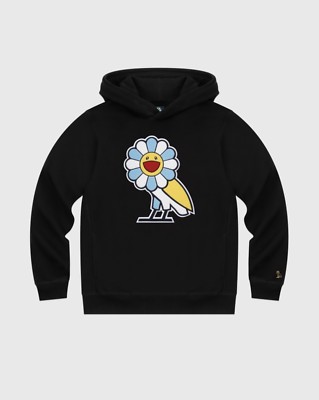 October's Very Own OVO X MURAKAMI Flower Owl Logo Hoodie Black