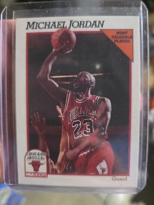 1991-92 NBA Hoops - Michael Jordan #30 Error M Is Misaligned In