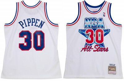 1992 NBA All-Star Game Scottie Pippen #30 Mitchell & Ness White