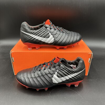 Nike Tiempo Legend 7 Elite FG Black Red Men's Size 3.5 Women's