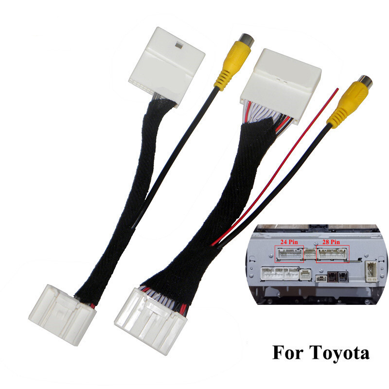 For Toyota Land Cruiser Prado 28Pin Front Camera 24Pin Rear Camera