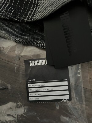 Neighborhood Shirt Check Flannel Lumbers C-Shirt Ls Gray X-Large