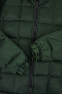 Gap Vintage 90s Green Nylon 3D Panels Quilted Puffer Down Jacket