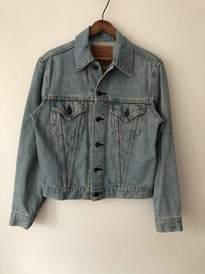VTG 90s Levi's 71557 Type 3 Big E Denim Trucker Jacket Size 36
