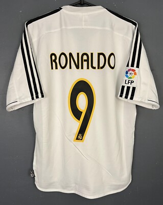 MEN'S FC REAL MADRID 2003/2004 RONALDO #9 SOCCER FOOTBALL SHIRT