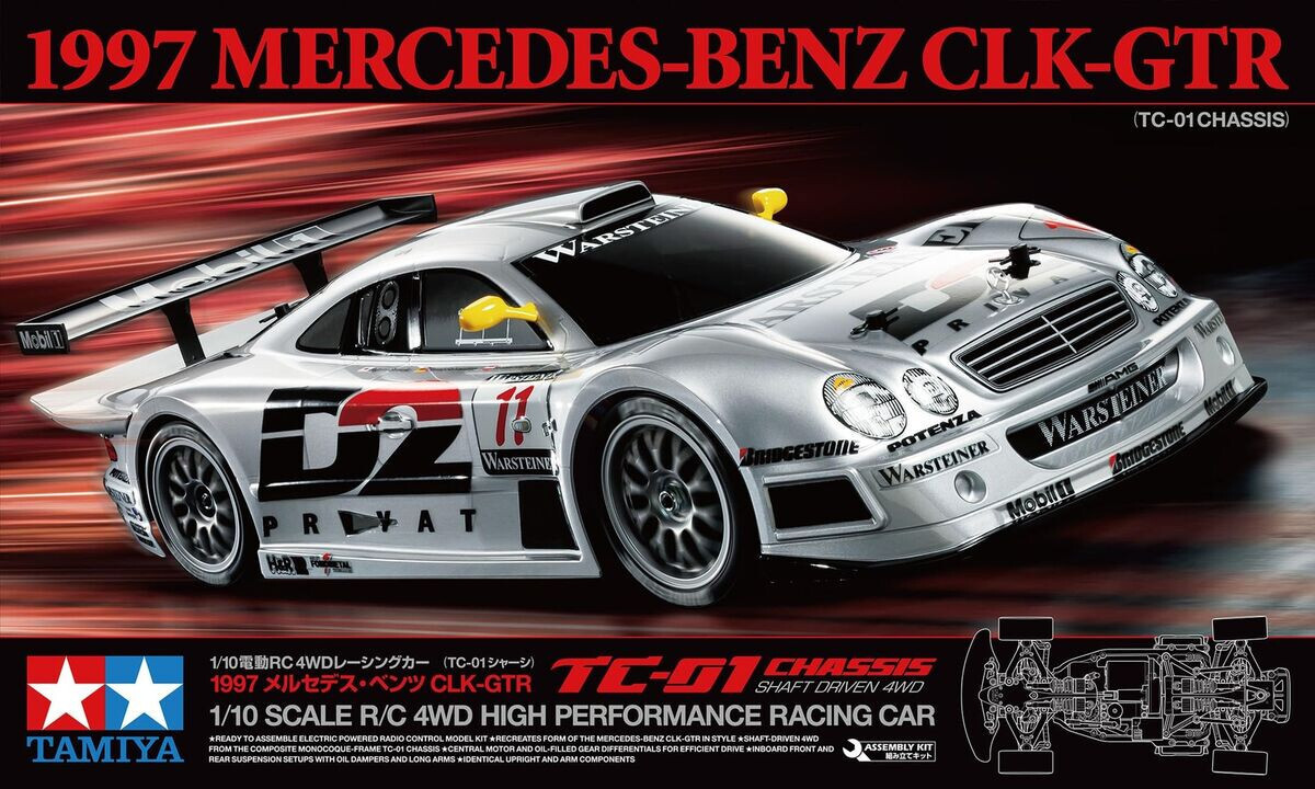 Tamiya 1/10 RC MERCEDES BENZ CLK-GTR AWD TC-01 KIT #58731 | eBay