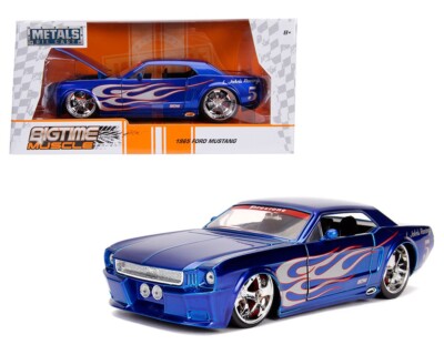 Jada 1:24 Big Time Muscle 1965 Ford Mustang GT Blue Diecast Model