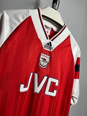 Authentic 1992-1994 Arsenal Home Football Shirt JVC Adidas Red