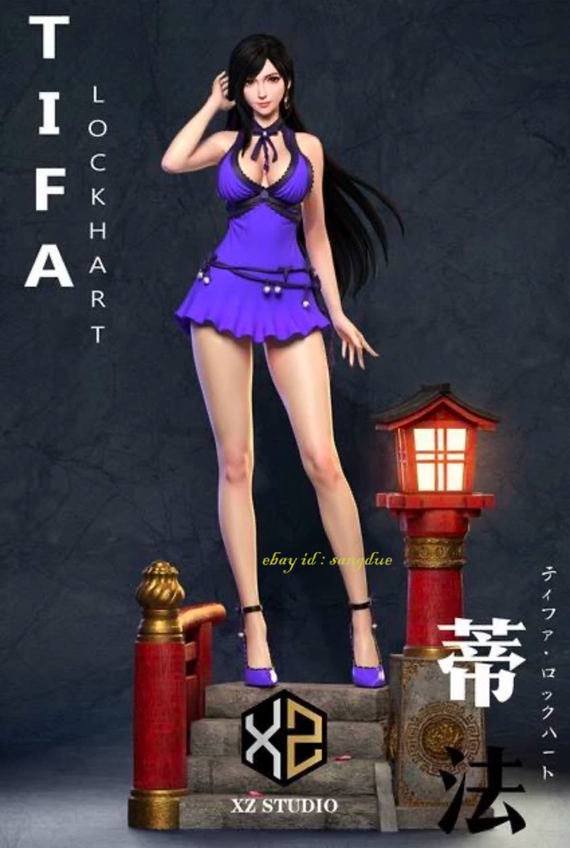 Used XZ Studio 1/4 Tifa Lockhart Purple Dress Figure Model Statue