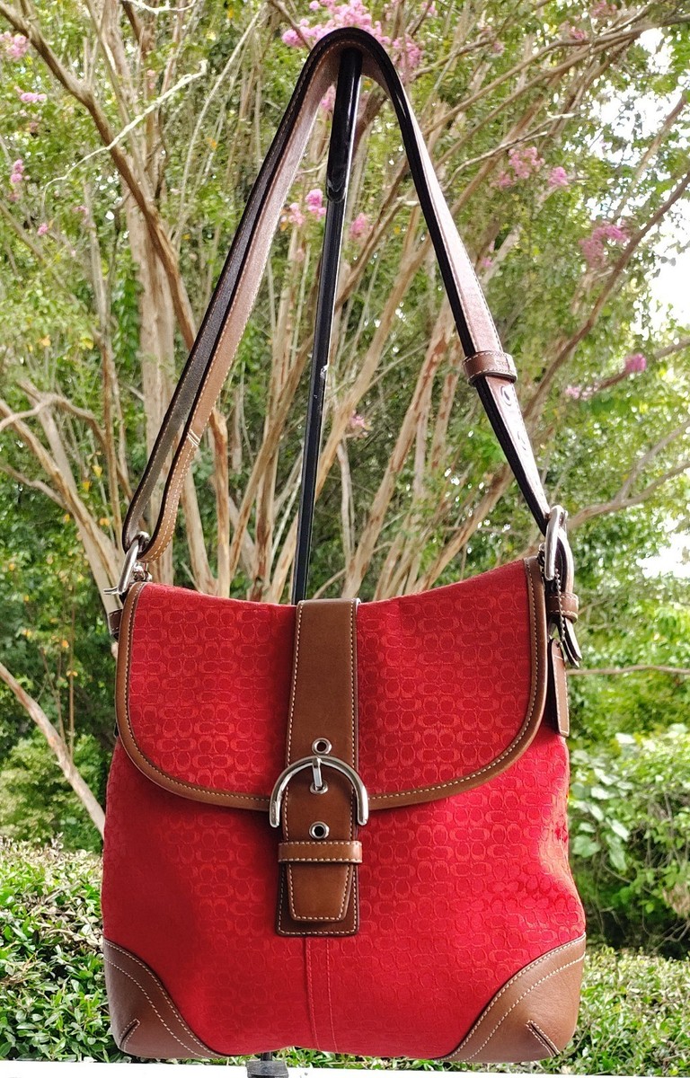 Coach Soho RED Signature Shoulder Bag