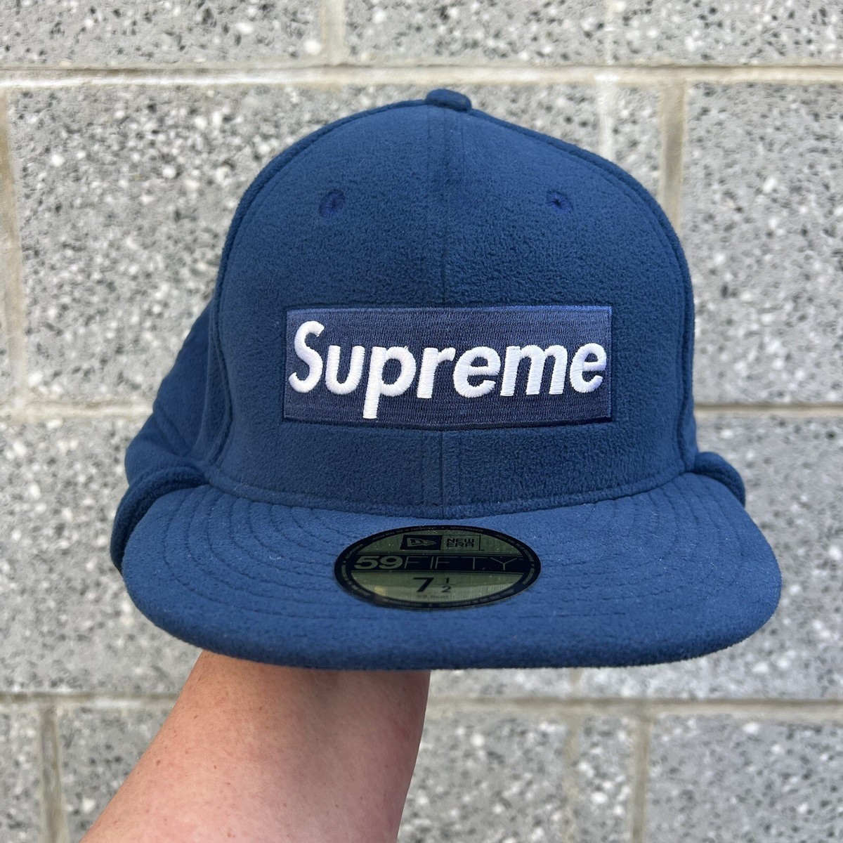 Supreme Box Logo World Famous New Era 59fifty Polartec Sz 7 1/2