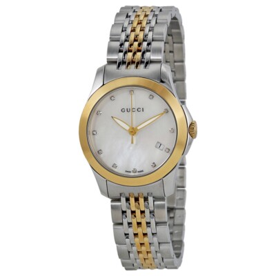 Gucci YA126513 Timeless Diamond Ladies Wristwatch 731903323018| eBay