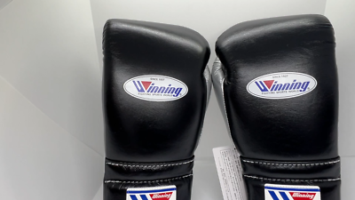 Winning Boxing Gloves CO-MS-400 12 oz Black Silver Professional