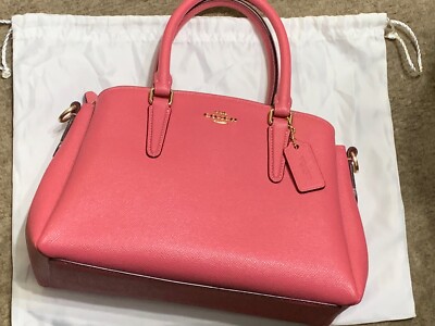 COACH curly 13980 red×pink signature BAG NEW COACH FUCHSIA PINK