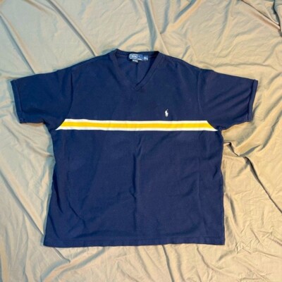 Vintage 90's Polo By Ralph Lauren Collarless Polo V-Neck XXL | eBay