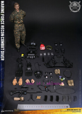 Damtoys 1/6 Dam78055 Us Marine Force Recon Combat Diver Woodland