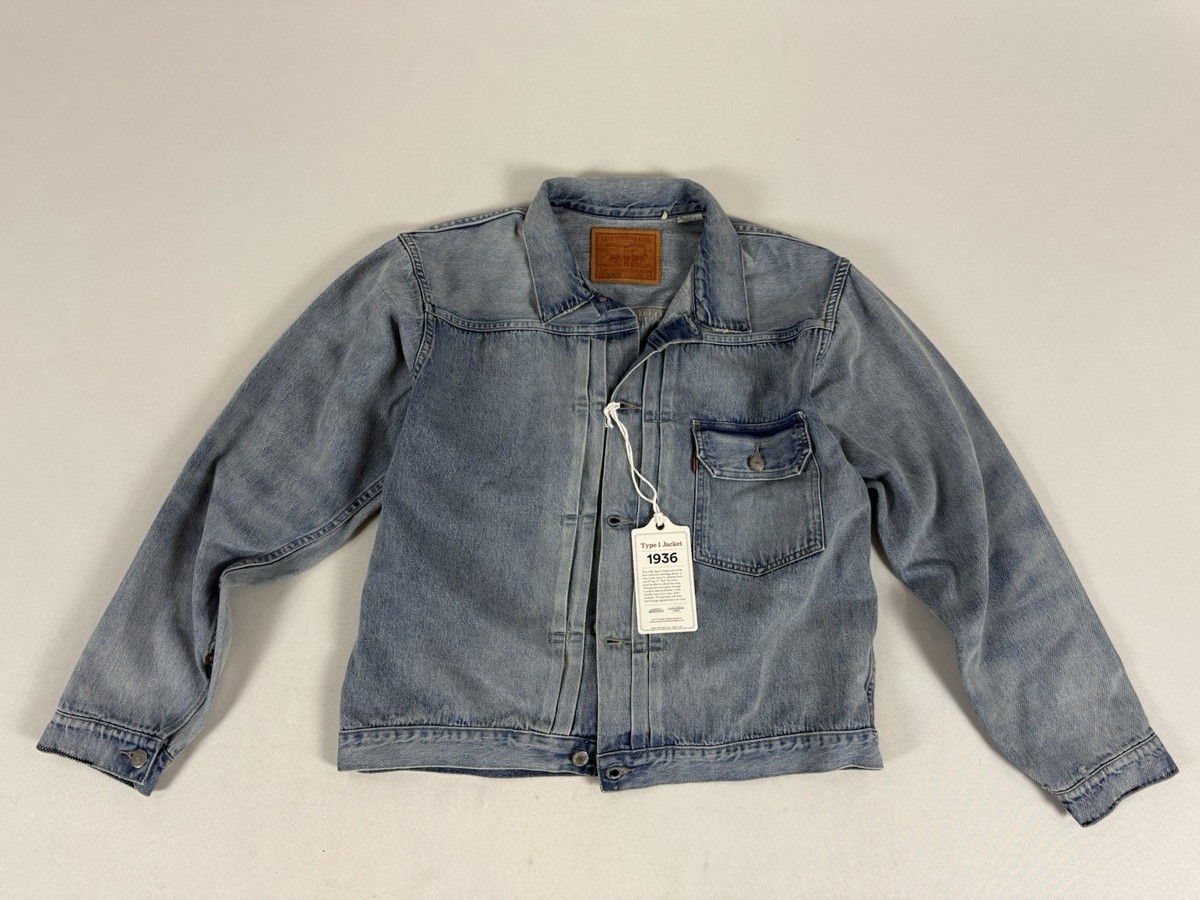 LEVIS VINTAGE CLOTHING LVC 1936 TYPE I JACKET ALL DRAINED XL 44