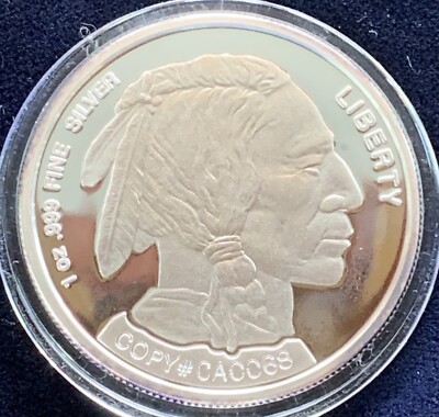 Liberty Indian Head Buffalo 2002 Silver 1 troy oz .999 Fine Silver