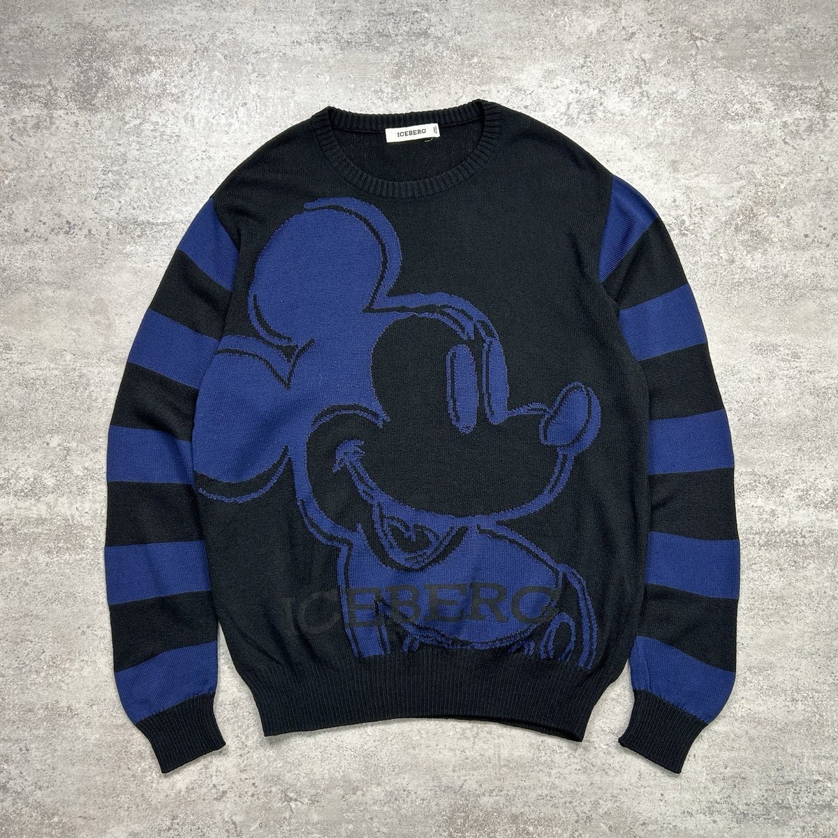 VTG 90s ICEBERG HISTORY DISNEY MICKEY MOUSE KNIT SWEATER RAYON