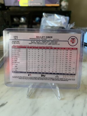 2024 Topps Series 1 Bailey Ober #121 Purple Foil Parallel 307/799