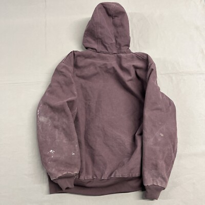 Carhartt WJ130 DPM Purple Duck Canvas Hooded Quilt Lined Jacket