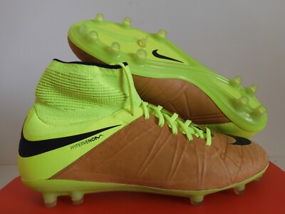 NIKE HYPERVENOM PHANTOM 2 LTHR LEATHER FG CANVAS BROWN-VOLT SZ 9