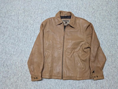 vintage 1990s soft leather LAMBSKIN jacket L brown Y2K motorcycle