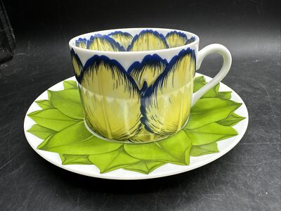 Vintage Taitu I Fiori 1989 Emilio Bergamin Italy flat porcelain