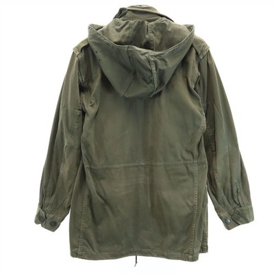 FRENCH ARMY 70s Vintage F2 Hoodie Military jacket 92C olive Men's