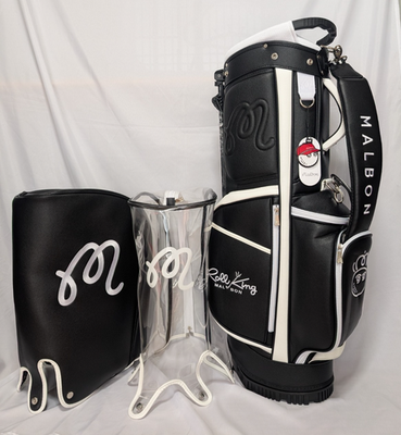 1DAY SHIP!]MALBON GOLF Caddy Stand Bag Black w/2 hood covers