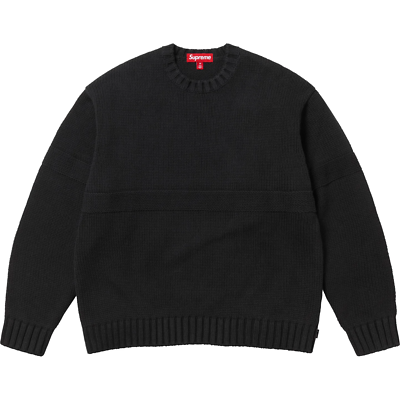 Supreme Tonal Applique Sweater Black Navy Brown Pink 4colors SS25