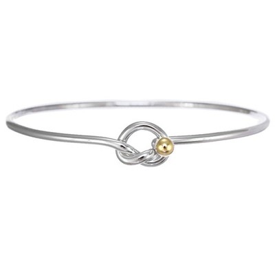 TIFFANY & Co. Bracelet Love Knot Hook & Eye Bangle Silver 925 18K