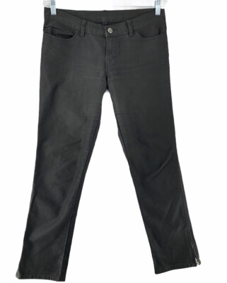 KSUBI Black Super Skinny Zip Hem Black Grease Jeans Women's Size