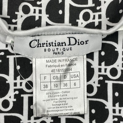 00's Christian Dior Monogram Tank Top Womens Small Made In France