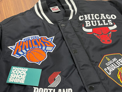 2018 SS18 NIKE x SUPREME NBA TEAMS WARM-UP JACKET BLACK WHITE BOX