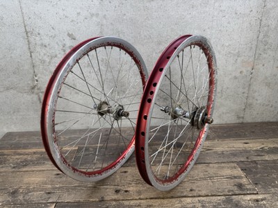 Odyssey T1000 Bmx Rims Wheels Set Red Mid School Vintage Redline