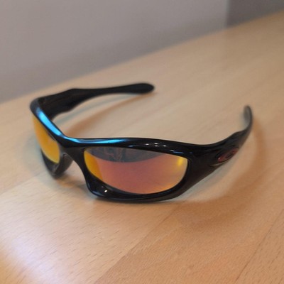 OAKLEY Monster Dog Sunglasses Black Frame Orange Lens Vintage Rare