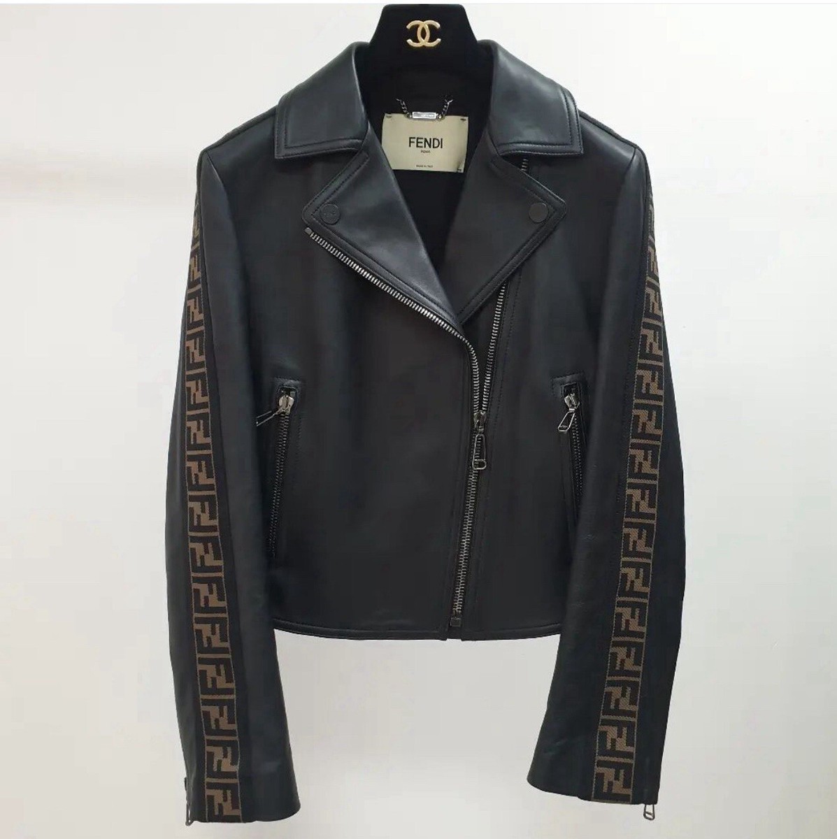 Fendi Leather Biker Jacket Sz.S | eBay
