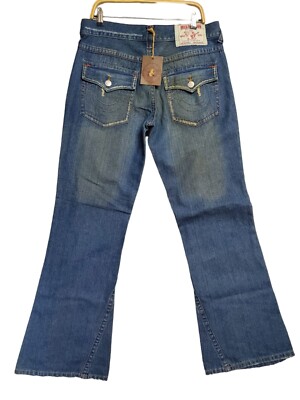 Mens TRUE RELIGION #803 Denim Jeans Size W 34 x L 35 Indigo Blue