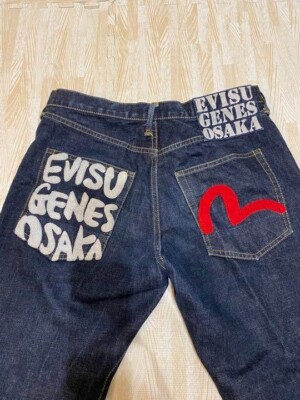 Evisu Straight Jeans Evisu Genes Osaka Size 32 - Japan Import In