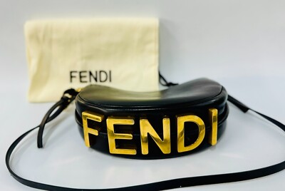 Fendi TIMELESS Fendigraphy Mini- Black leather bag W/ Dustbag | eBay
