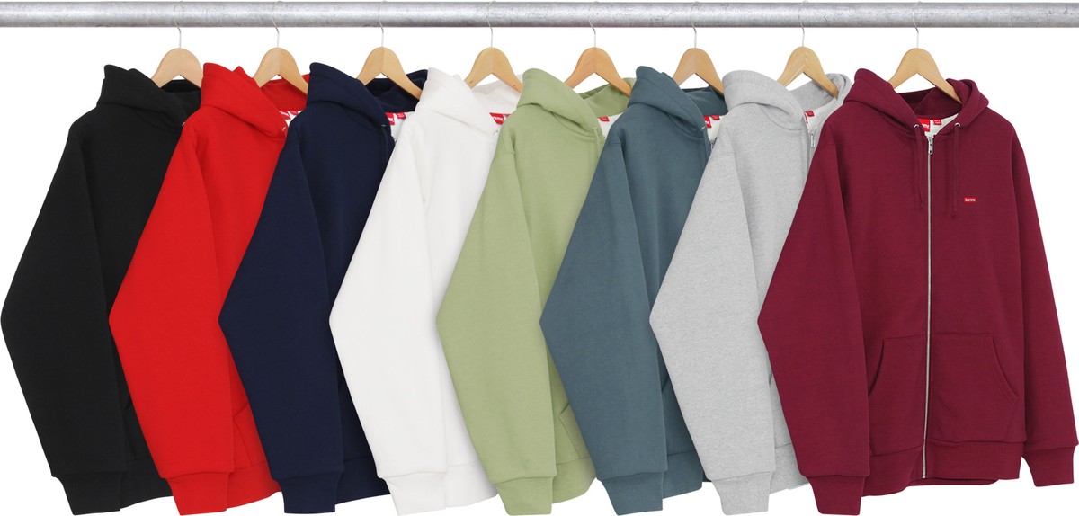 Supreme Small Box Thermal Zip Up Sweat Hoodie Burgundy Small F/W