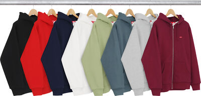 Supreme Small Box Thermal Zip Up Sweat Hoodie Burgundy Small F/W