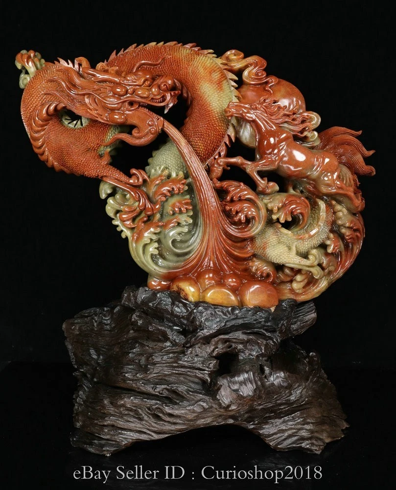 马寿山石主中国风雕像、雕像| eBay