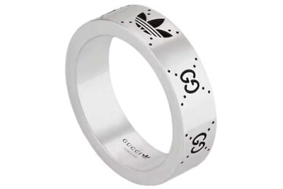 Gucci x Adidas Engraved Interlocking G Ring Ag 925 | eBay